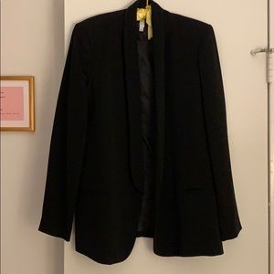Black blazer with shoulder pads